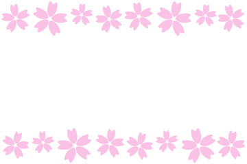 桜フレーム　長方形　ピンク