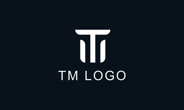 Abstract modern line art letter TM logo. This logo icon incorporate with letter T And M in the creative way.