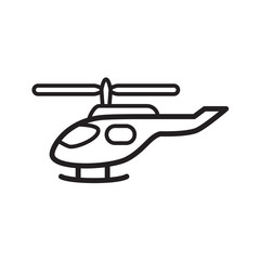 helicopter icon collection, trendy style