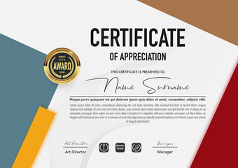 Fototapeta premium Certificate template luxury and diploma style,vector illustration.