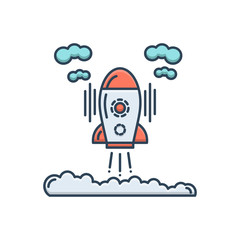 Color illustration icon for development