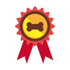 stamp with bone dog isolated icon vector illustration design