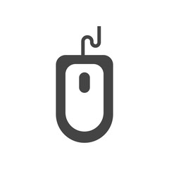 Fototapeta premium Computer mouse icon in flat style