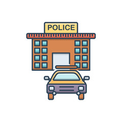 Color illustration icon for Law Enforcement