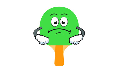 Illustration Vector of ping pong cartoon characters flat design Perfect for T Shirt design,logo,sticker 