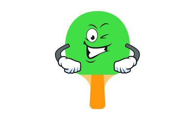 Illustration Vector of ping pong cartoon characters flat design Perfect for T Shirt design,logo,sticker 