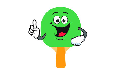 Illustration Vector of ping pong cartoon characters flat design Perfect for T Shirt design,logo,sticker 