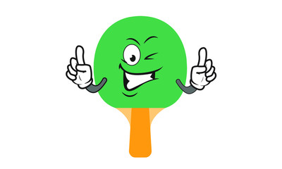 Illustration Vector of ping pong cartoon characters flat design Perfect for T Shirt design,logo,sticker 