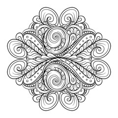Vector abstract black and white motif