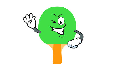 Illustration Vector of ping pong cartoon characters flat design Perfect for T Shirt design,logo,sticker 