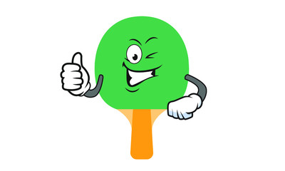 Illustration Vector of ping pong cartoon characters flat design Perfect for T Shirt design,logo,sticker 