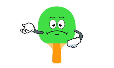 Illustration Vector of ping pong cartoon characters flat design Perfect for T Shirt design,logo,sticker 