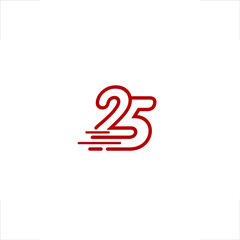 25 logo number twenty five design in speed