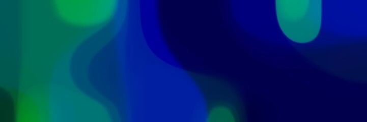 blurred horizontal background with very dark blue, teal green and dark blue colors and space for text