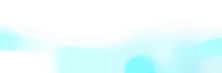 blurred bokeh horizontal background graphic with light cyan, mint cream and aqua marine colors and space for text