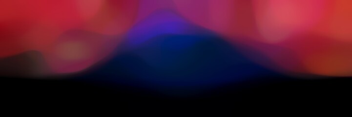 soft blurred iridescent horizontal background bokeh graphic with black, dark moderate pink and old mauve colors space for text or image