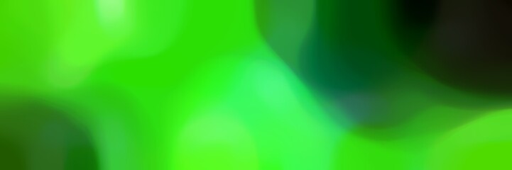 blurred bokeh horizontal background graphic with very dark green, lime green and forest green colors space for text or image
