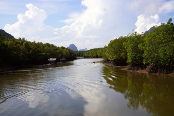 Stunning  Landscape view Islands in southern Thailand .