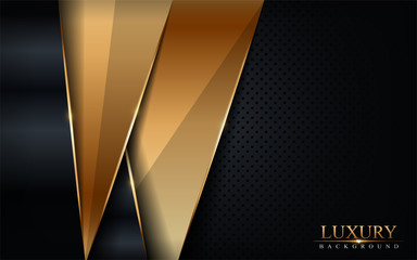 Luxury dark and golden abstract geometry vector background images.