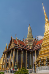 Fototapeta premium Area within Wat Phra Kaew temple that is regarded as the most sacred Buddhist temple in Bangkok Thailand.