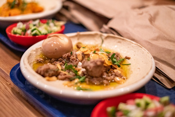 Delicious platters of fresh hummus