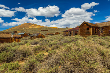 View of the Bodie, ghost town. Bodie State Historic Park, California, USA.