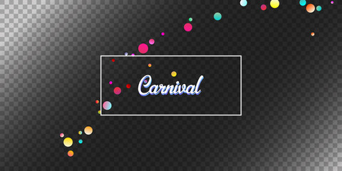 Carnival Confetti Explosion Vector Background. Birthday, New Year, Christmas Party Confetti Rain 