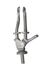 Steel artificial hand isolated with clipping path on white background