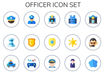 officer icon set