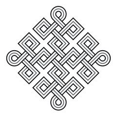 Viking Decorative Knot - Squares Ring Corners
