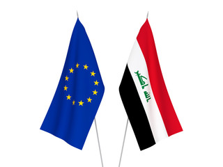 European Union and Iraq flags