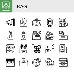 bag simple icons set