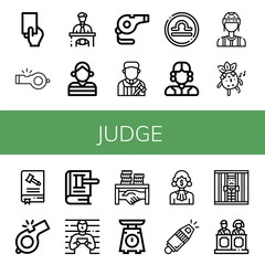 judge icon set