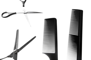 Scissors and combs for cutting hair