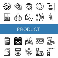 Set of product icons