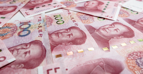 Chinese yuan as abstract background