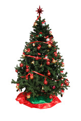 Christmas tree isolated on white background