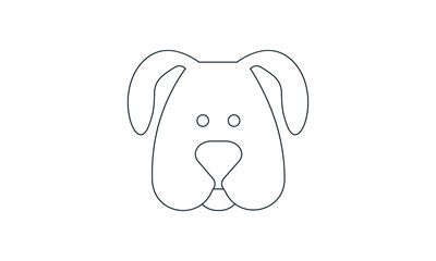 Cute dog face icon for pet-related designs