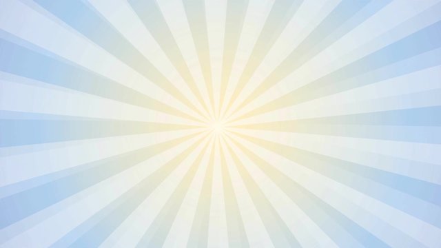 Sunburst Starburst rays background. Rotating Sun ray animation background. Animated shining sun. Slow Motion video. Close up top view.