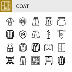 Set of coat icons