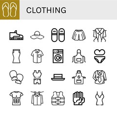 Set of clothing icons