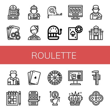 Set of roulette icons