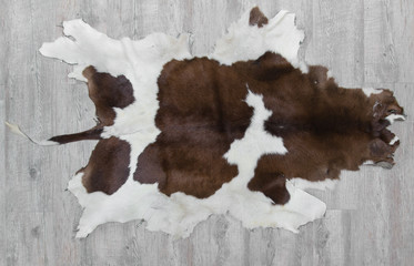cow skin made into a carpet