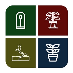 stem simple icons set