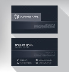 Business card in modern style black gray white