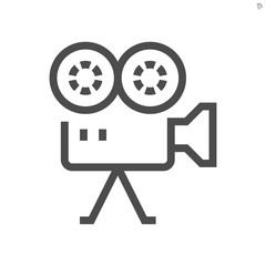 Film production camcorder vector icon design, 48x48 pixel perfect and editable stroke.