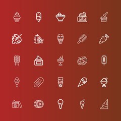 Editable 25 banana icons for web and mobile