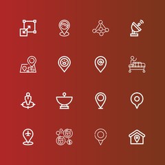 Editable 16 position icons for web and mobile
