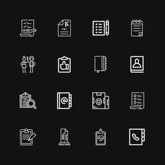 Editable 16 checklist icons for web and mobile