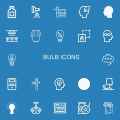 Editable 22 bulb icons for web and mobile